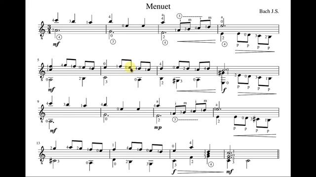Lesson 15 Classical Guitar "Dynamics" J.S. Bach "Menuet" смотреть онлайн