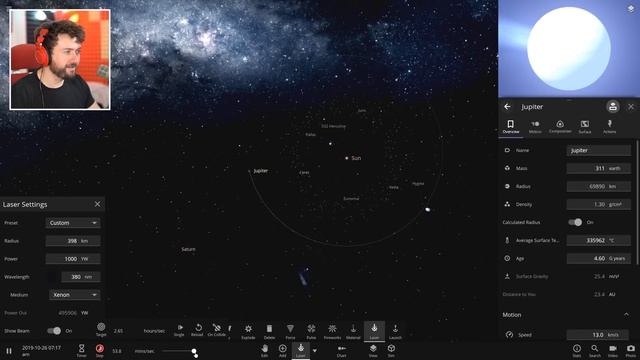 DESTROYING PLANETS WITH LAZERS | Universe Sandbox смотреть онлайн