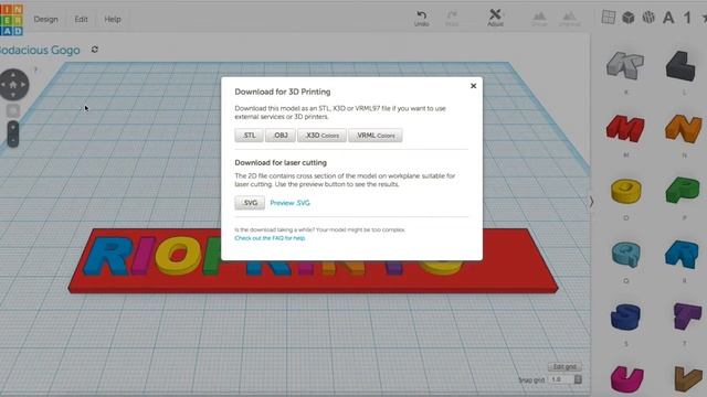 Export einer 3D-Datei im STL Format für Thinkercad | RIOPRINTO 3D-Druck Dienstleistungen смотреть онлайн