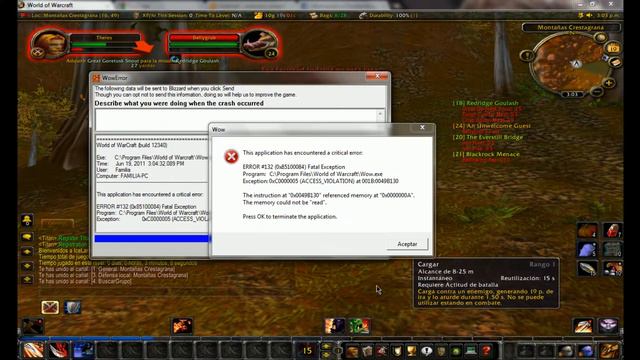 Error 132 WoW смотреть онлайн