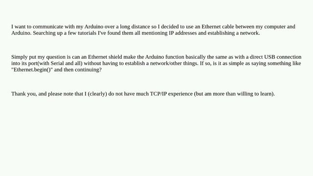 Arduino: Can an ethernet shield function as an adapter? смотреть онлайн