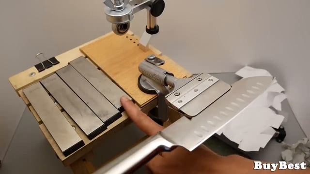 Заточка НОЖА 30° под МИКРОСКОПОМ | Заточка ножа на станке Ruixin Pro 4 + китайские алмазные бруски.