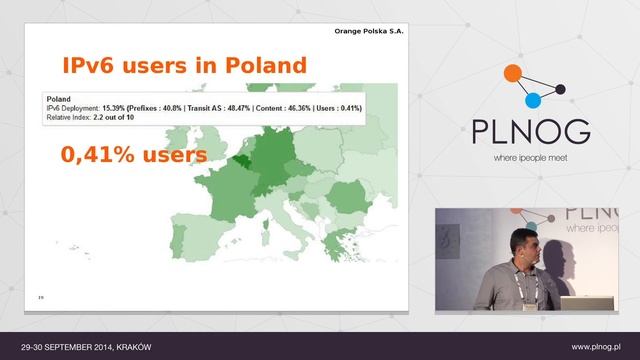 PLNOG13: IPv6 implementation in mobile network-stage II (T. Kossut) смотреть онлайн