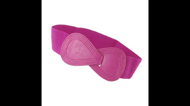 8-shaped Faux Leather Interlock Buckle Stretchy Belt Fuchsia for Ladies смотреть онлайн