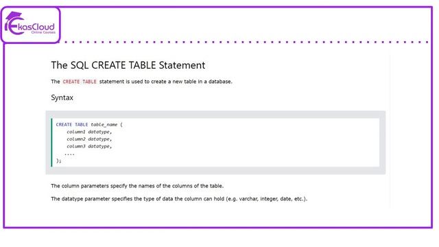 #Data Science The SQL Create Table Statement | Ekascloud | Hindi смотреть онлайн