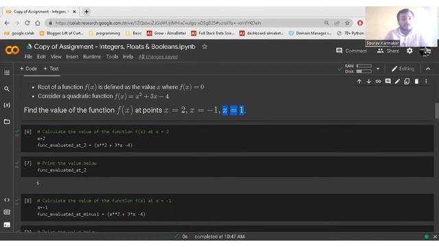 Almabetter Python for Data Science assignment-1 Integer,Float,Booleans with analysis @AlmaBetter смотреть онлайн