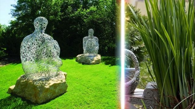 48 оригинальных идей создания Арт объектов в саду