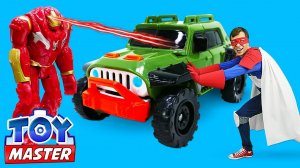 Машинки Трансформеры и супергерои - Железный Человек в шоу Той Мастер! - Лучшие видео игры битвы