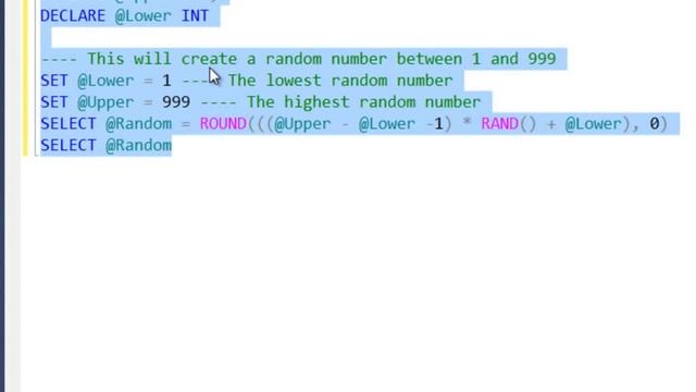 Generate Random Values - SQL in Sixty Seconds #042 смотреть онлайн