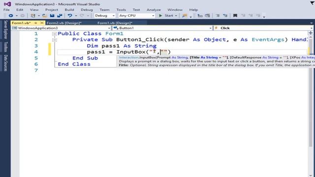 Visual Basic net: Pass value from form to another using InputBox смотреть онлайн