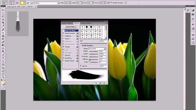 Usando a ferramenta Mixer Brush no Photoshop CS5 смотреть онлайн