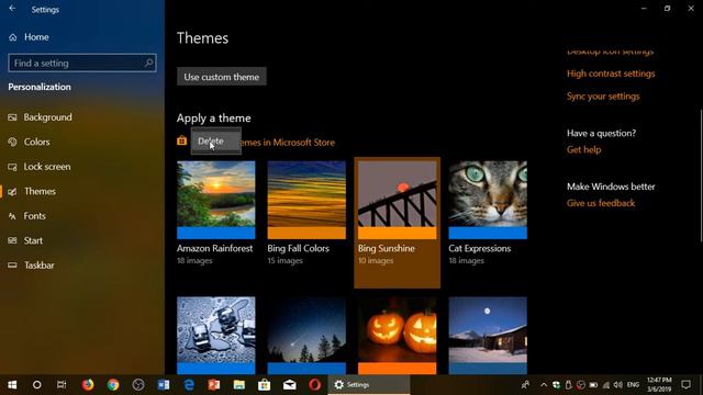 Windows 10 April October 2018 update How to delete wallpaper themes that you installed смотреть онлайн