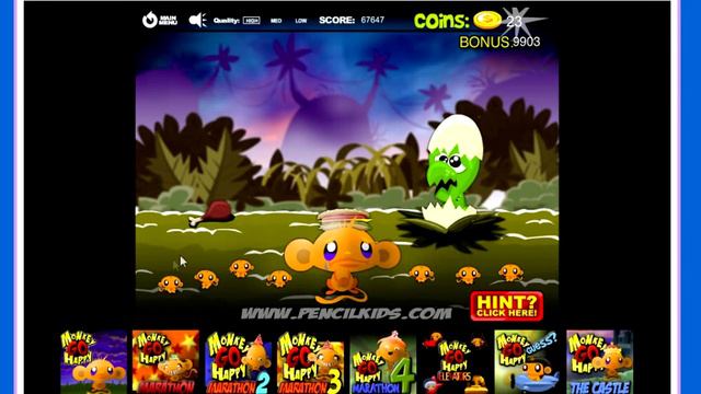 прохождение игры Monkey Go Happy Marathon4 (лучше качество) смотреть онлайн