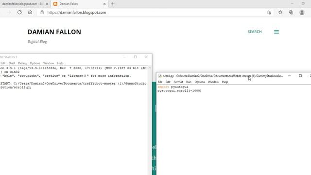Scroll automatically using Python смотреть онлайн