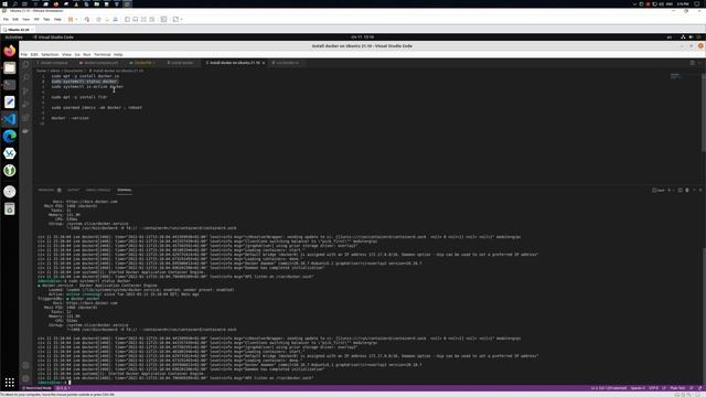 Установка Docker на Ubuntu 21.10 смотреть онлайн