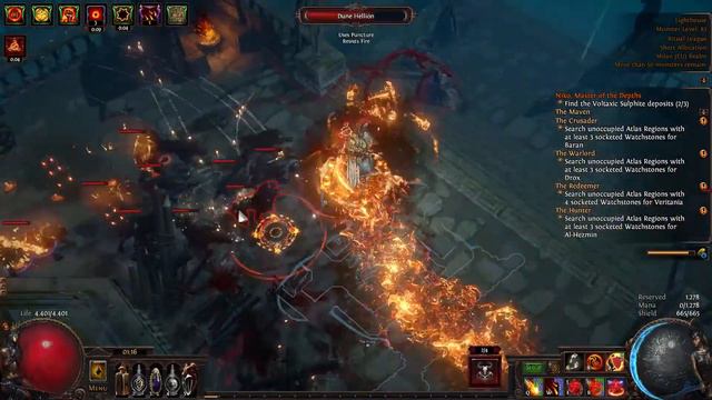 PoE - Echoes of The Atlas - First T.16 - Templar Inquisitor (Blazing Salvo Fireball) смотреть онлайн