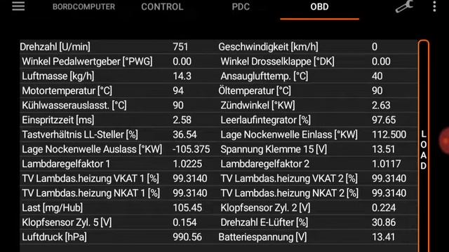 Deep OBD Daten In Der I-BUS App Anzeigen, M54