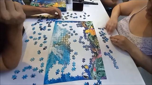 EL VELOCISTA PUZZLERO:MONTAJE EN DIRECTO EN CONCURSO/puzzle 500 piezas Educa EL GRAN TIBURÓN BLANCO смотреть онлайн