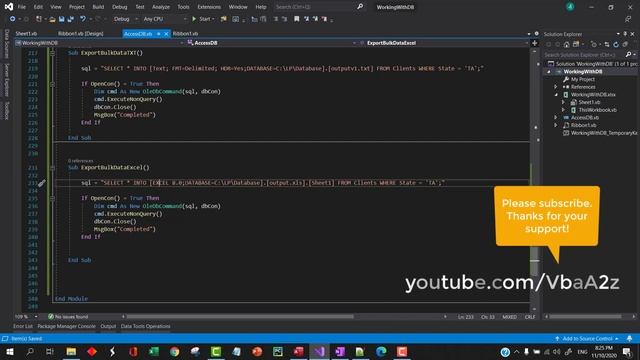 Export bulk data to Excel using from database - Oledb .NET E12 смотреть онлайн