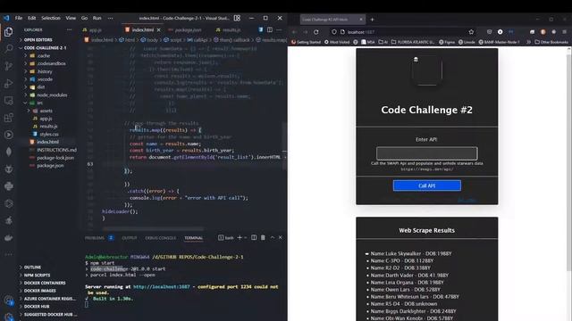 JavaScript Fetch() API and Hidden Conditional Components | Code Challenge 2 смотреть онлайн