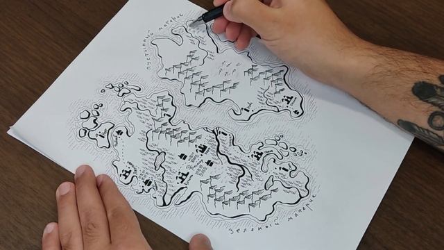 Карта фэнтези мира 6 | Рисуем ландшафты и называем замки смотреть онлайн