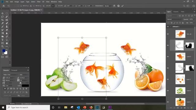 Colour The Fishes - Adobe Photoshop CC - Ravispalette-7 смотреть онлайн