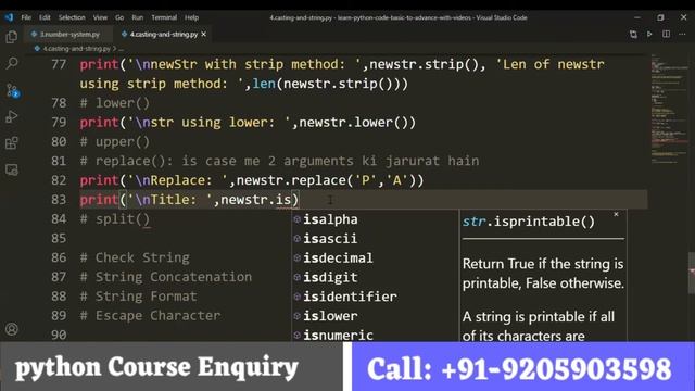 how to use casting and string in python Part-2 | Full Python Course in Hindi | python for beginners смотреть онлайн