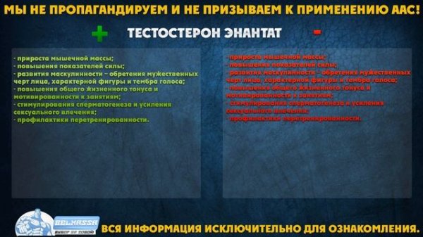 Тестостерон Энантат от как принимать, плюсы и минусы