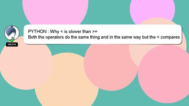 PYTHON : Why is slower than = смотреть онлайн