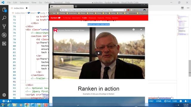 Bootstrap 4 Tutorial - Add a Responsive YouTube Video - Video 3 смотреть онлайн