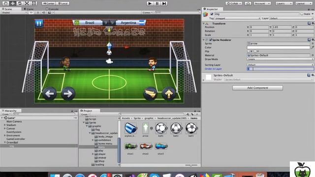 Unity 2D/3D Tutorial : Effect Game (#1)_Orient Ball | Football Game_Head Soccer (P12) | Moon Unity смотреть онлайн