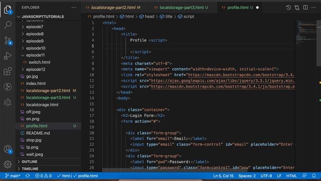 Login form authentication in JS with localstorage | Profile page | Logout Feature |Web Storage API смотреть онлайн