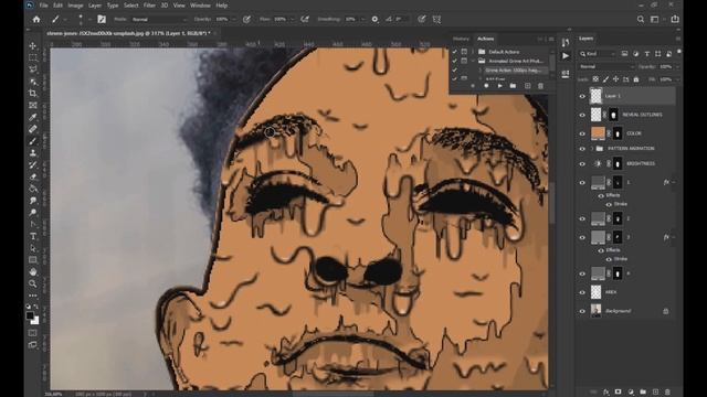 How to Create aGrime Art Animation With photoshop - grime art photoshop tutorials смотреть онлайн