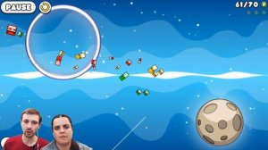 БолтушкА и ПРоХоДиМеЦ в КОСМОСЕ Встретили Цветастых КВАДРАТОВ! #101 - игра Blosics (Блосикс)