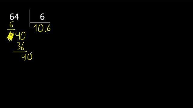 Dividir 64 entre 6 , division inexacta con resultado decimal . Como se dividen 2 numeros смотреть онлайн