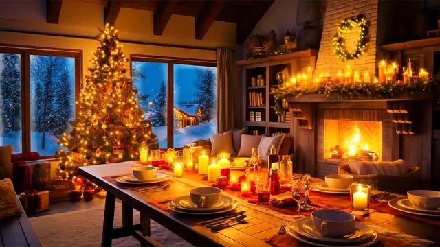 Relaxing Christian Christmas Music Instrumental ?? Christmas Ambience Fireplace ? Christmas Carols