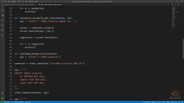 Python - Ejercicio 886: Contar la Cantidad de Registros de una Tabla de una Base de Datos SQLite смотреть онлайн