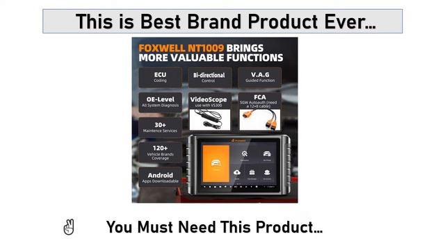 FOXWELL NT1009 ECU Coding Bi-Directional OBD2 Car Scanner