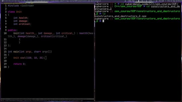 C++ понятный курс для начинающих. #32 ООП #3. Конструкторы и деструкторы: список инициализации. смотреть онлайн