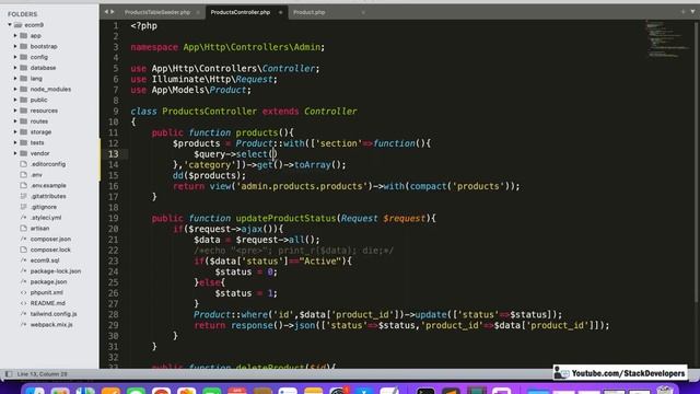 Laravel 9 Tutorial #40 | MultiVendor Ecommerce | Products Module (III) | Section/Categories Relatio смотреть онлайн