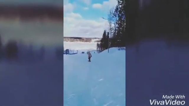 Осваиваю сноуборд !!! 🏂💪👓 смотреть онлайн
