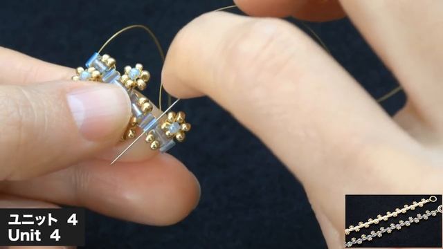 【ビーズステッチ初級】シードビーズで作るプチフラワーブレスレット☆作り方/針と糸で編む/Beaded Flower Bracelet with Bugles/Tutorial/seed beads смотреть онлайн