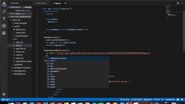 Create a Movie Info Application with React using Axios смотреть онлайн