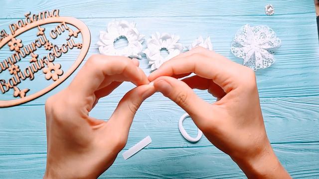 Камелия. Рукоделие. Школьные бантики. Бантики из лент. МК. смотреть онлайн