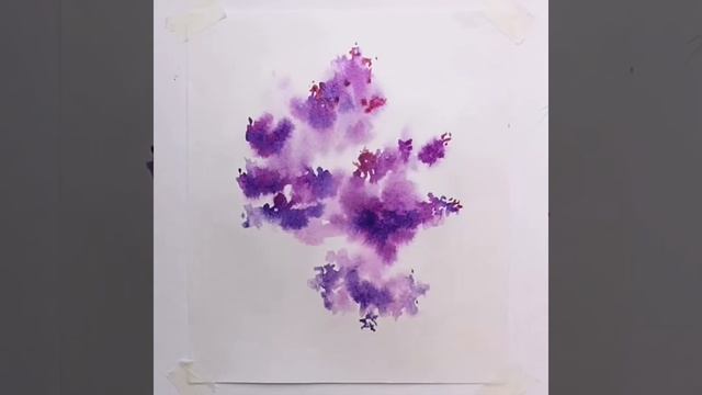 Lilac, watercolor tutorial. Сирень акварелью, видеоурок смотреть онлайн