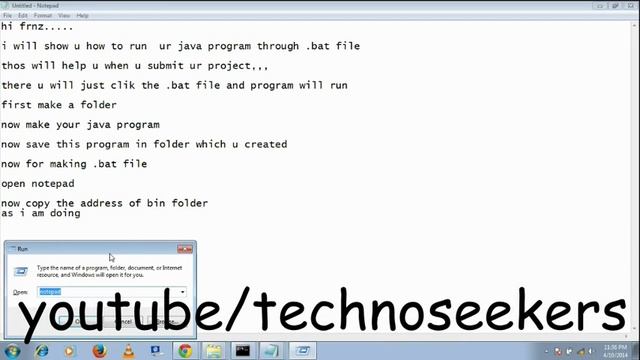 How to Run Your Java Program Through Batch file (.bat) смотреть онлайн