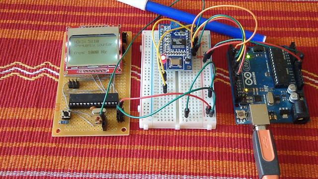 Arduino + AD9850 signal generator смотреть онлайн