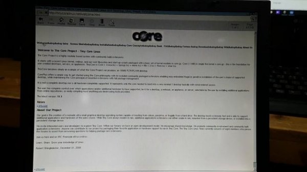 Dillo web browser is perfect for tinycore linux