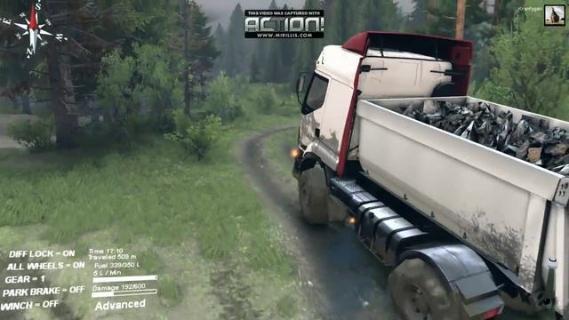 SpinTires Renault Premium Dumper Addon + Rock Addon Test смотреть онлайн