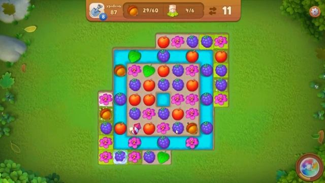 Gardenscapes.  87 уровень.
